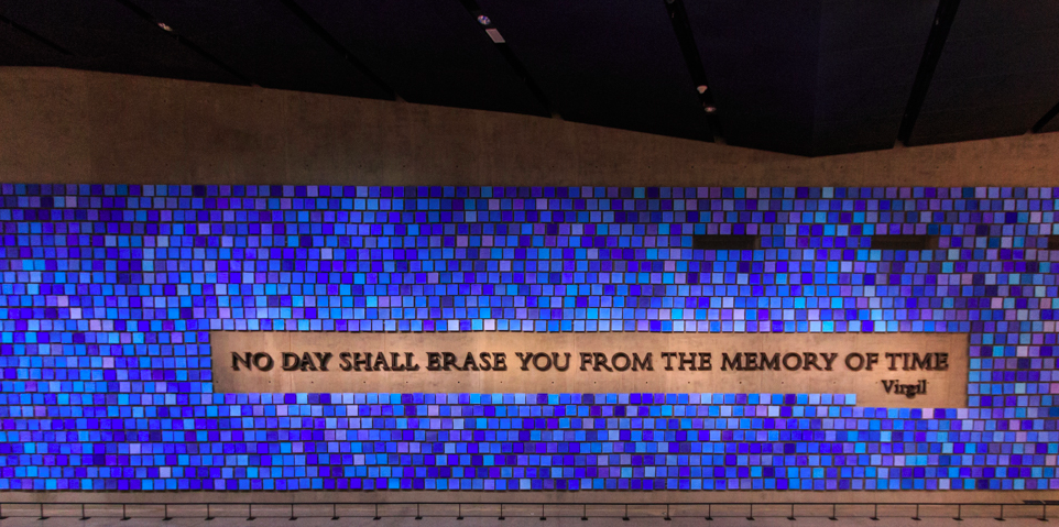 Fig. 3. Virgil quotation in the 9/11 Museum’s Memorial Hall.